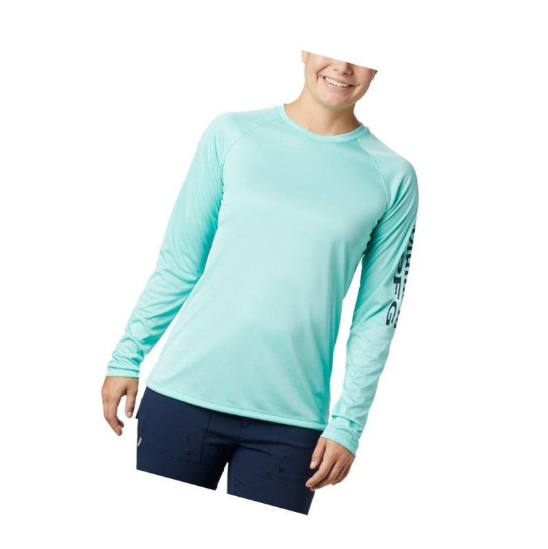 Bluza Columbia PFG Tidal Heather Long Sleeve Damskie Granatowe | 78PFJDQKN