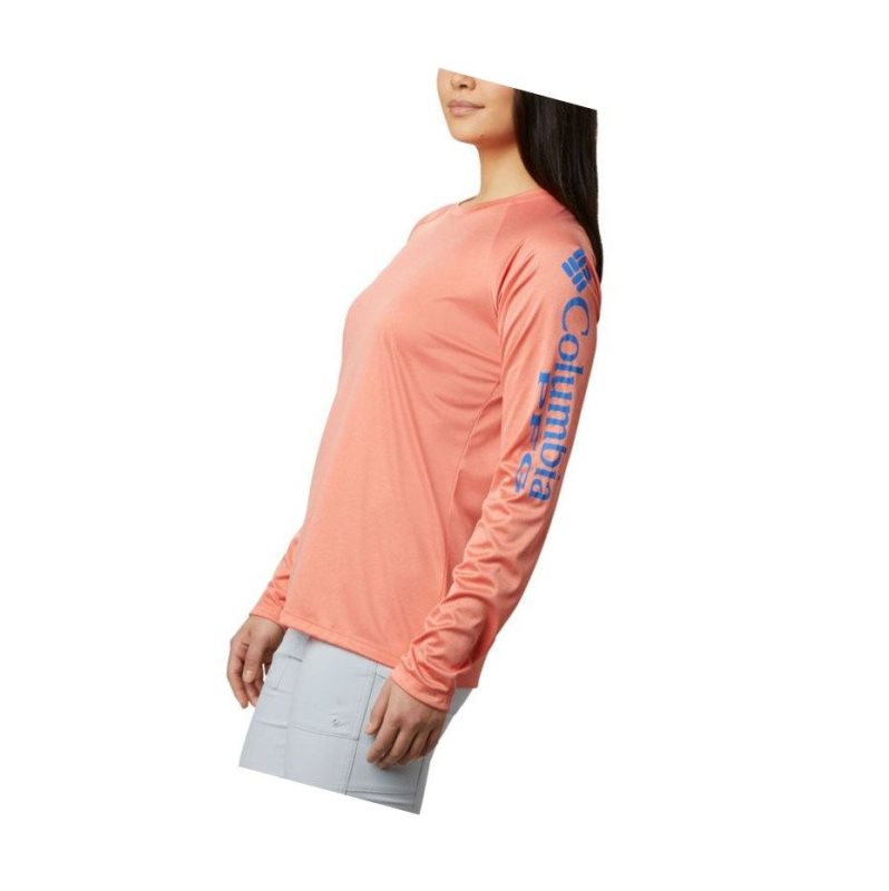 Bluza Columbia PFG Tidal Heather Long Sleeve Damskie Niebieskie | 41OAFWSJC