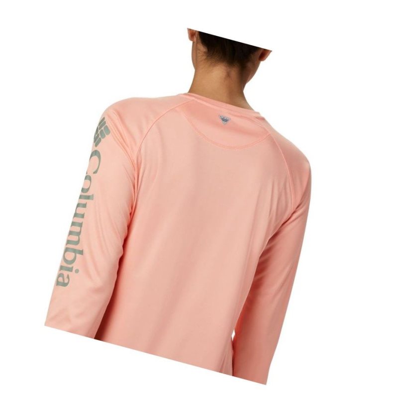 Bluza Columbia PFG Tidal Heather Long Sleeve Damskie Różowe | 28TFPSAUK