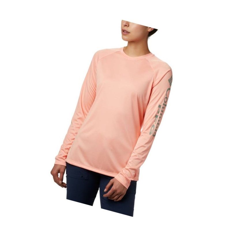 Bluza Columbia PFG Tidal Heather Long Sleeve Damskie Różowe | 28TFPSAUK