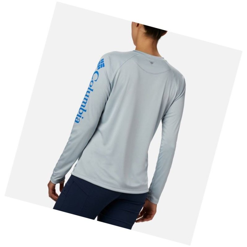 Bluza Columbia PFG Tidal II Long Sleeve Damskie Szare Niebieskie | 49JNADKZM