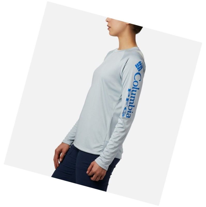 Bluza Columbia PFG Tidal II Long Sleeve Damskie Szare Niebieskie | 49JNADKZM