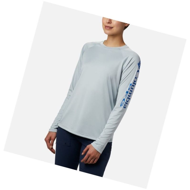 Bluza Columbia PFG Tidal II Long Sleeve Damskie Szare Niebieskie | 49JNADKZM