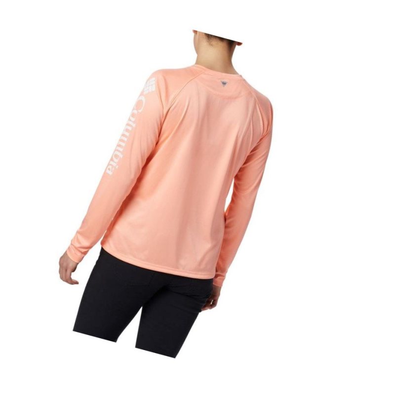 Bluza Columbia PFG Tidal II Long Sleeve Damskie Różowe Białe | 34VTEIDXL