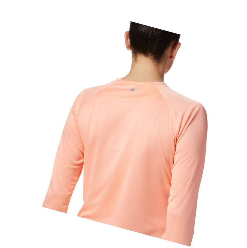 Bluza Columbia PFG Tidal II Long Sleeve Damskie Różowe Białe | 34VTEIDXL