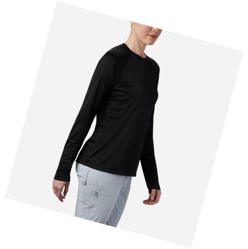 Bluza Columbia PFG Tidal II Long Sleeve Damskie Czarne Szare | 90NWIUJPL