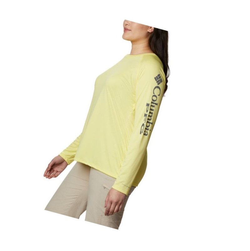 Bluza Columbia PFG Tidal II Long Sleeve Plus Size Damskie Pomarańczowe Szare | 02CZNEDXF