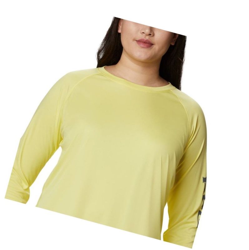 Bluza Columbia PFG Tidal II Long Sleeve Plus Size Damskie Pomarańczowe Szare | 02CZNEDXF