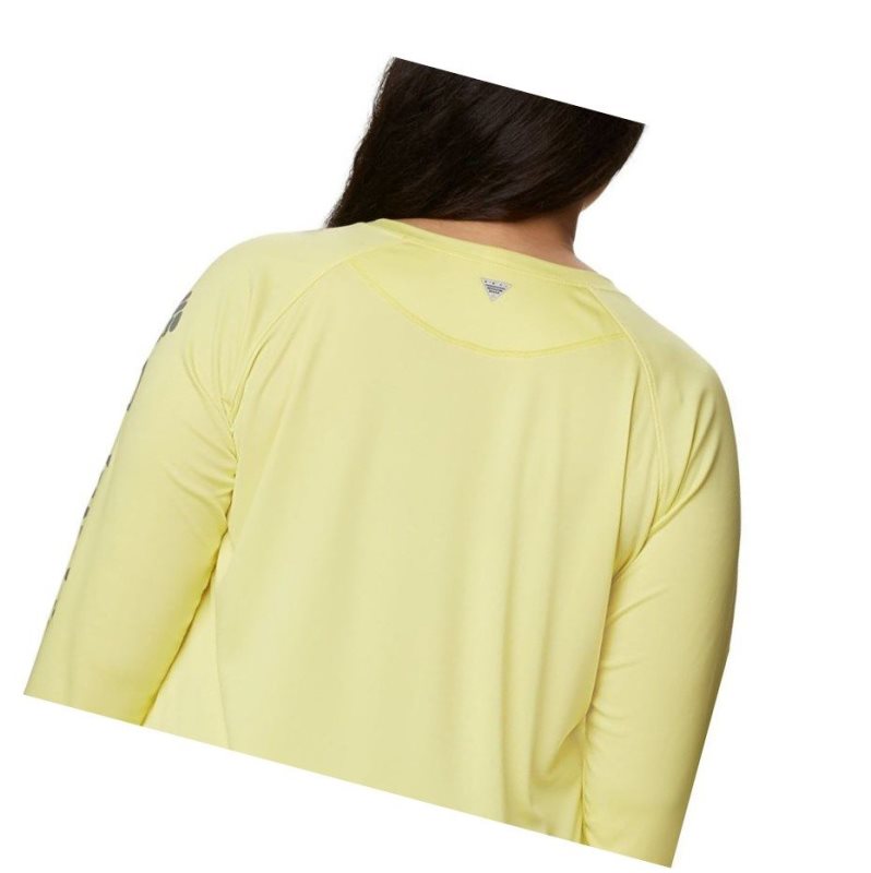 Bluza Columbia PFG Tidal II Long Sleeve Plus Size Damskie Pomarańczowe Szare | 02CZNEDXF