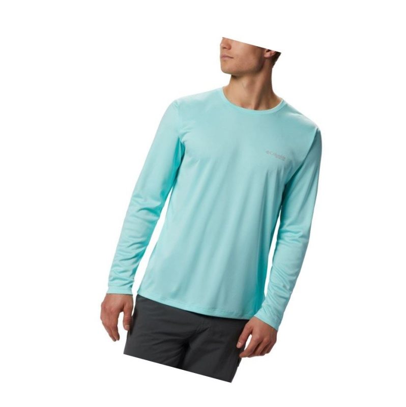 Bluza Columbia PFG Zero Rules Long Sleeve Męskie Głęboka Niebieskie | 05WGKCFDJ