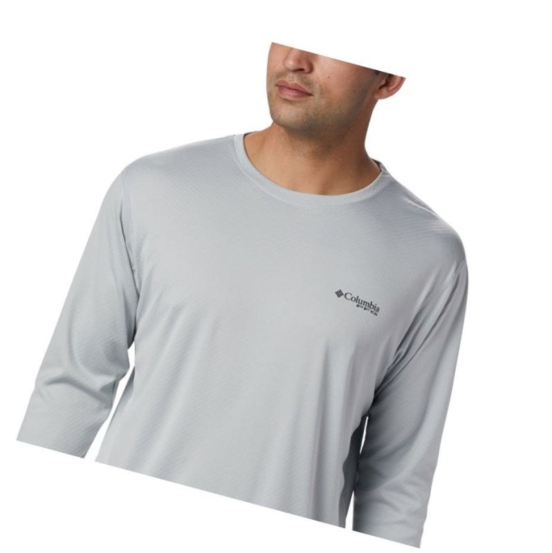 Bluza Columbia PFG Zero Rules Long Sleeve Męskie Szare | 89QZWJVKX