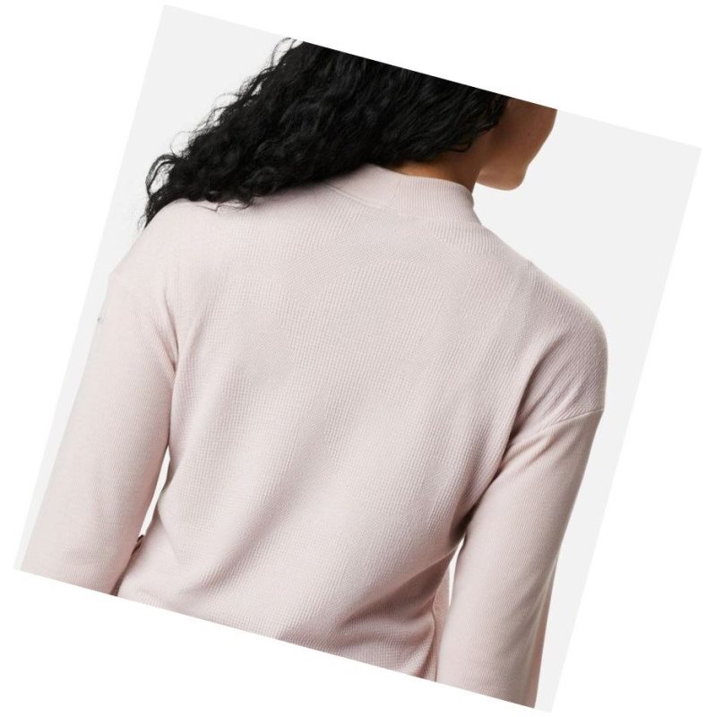 Bluza Columbia Pine Street Long Sleeve Knit Damskie Różowe | 08HLJNETG