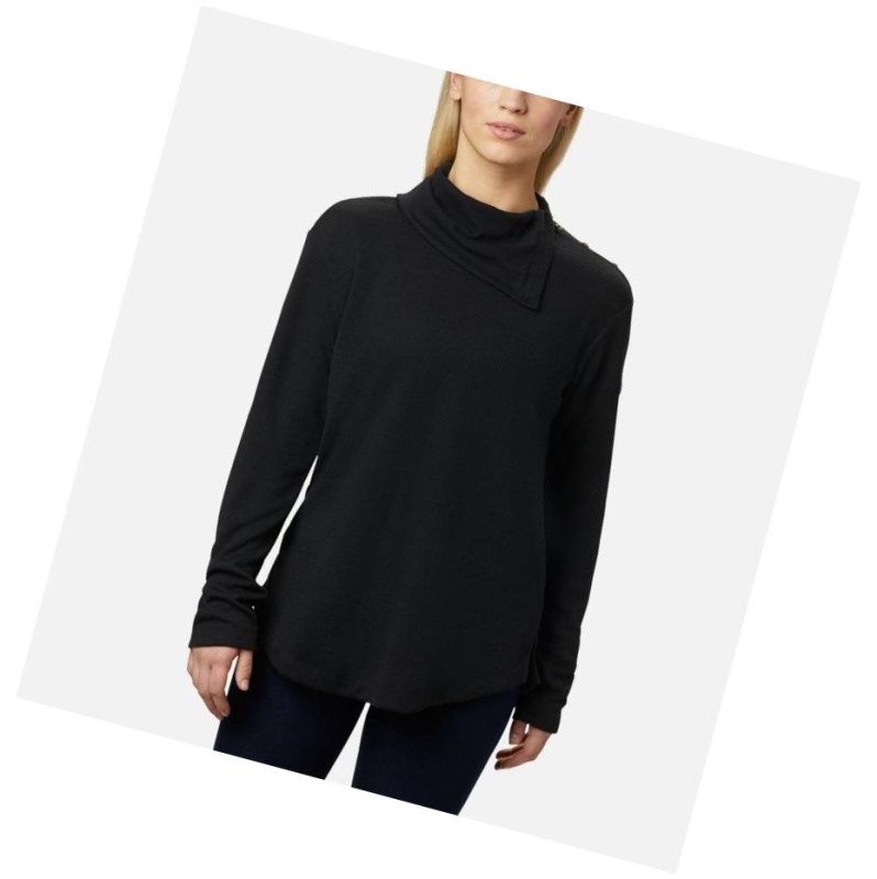 Bluza Columbia Pine Street Split Cowl Neck Damskie Czarne | 71SFAMXEZ