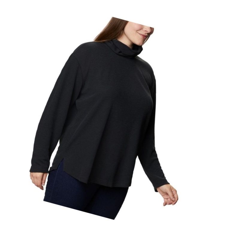 Bluza Columbia Pine Street Split Cowl Neck Plus Size Damskie Czarne | 71IWTGUBD