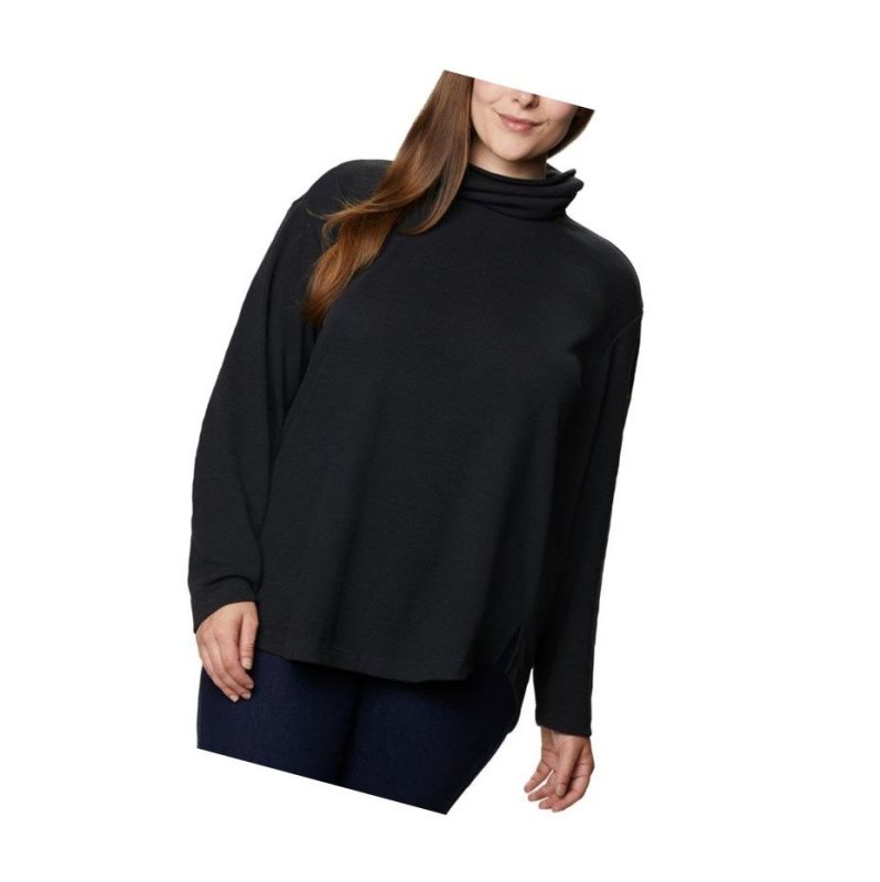 Bluza Columbia Pine Street Split Cowl Neck Plus Size Damskie Czarne | 71IWTGUBD