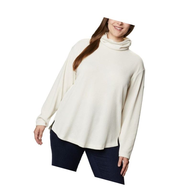 Bluza Columbia Pine Street Split Cowl Neck Plus Size Damskie Kremowe | 32ZYEUBPS