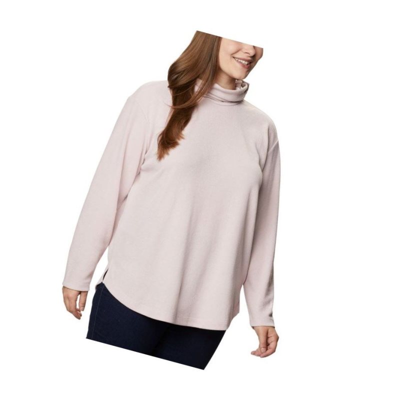 Bluza Columbia Pine Street Split Cowl Neck Plus Size Damskie Różowe | 08XPVFEMK