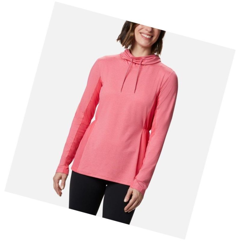 Bluza Columbia Piney Ridge Long Sleeve Knit Damskie Głęboka Różowe | 62FTHKOLY