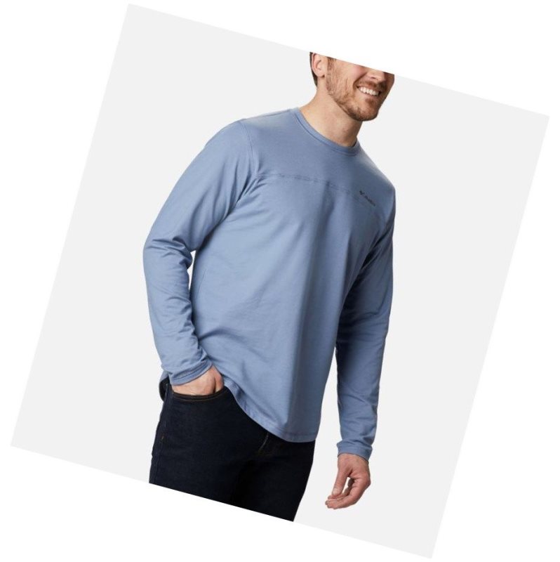 Bluza Columbia Rugged Ridge Long Sleeve Crew Męskie Niebieskie Szare | 40IPDHXZV