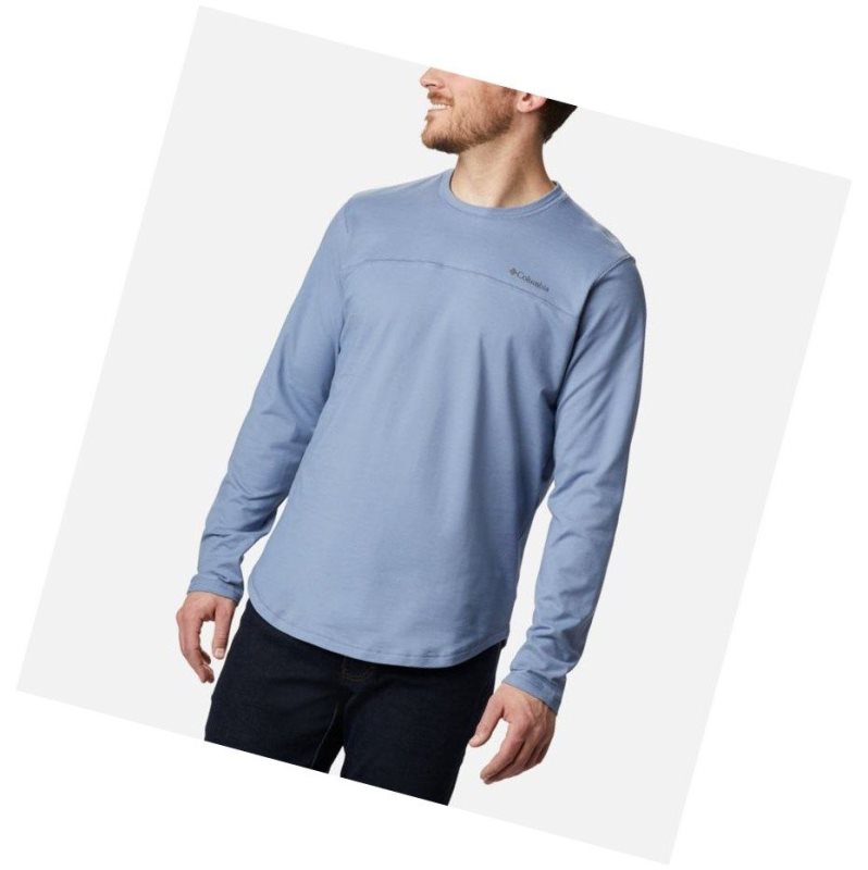 Bluza Columbia Rugged Ridge Long Sleeve Crew Męskie Niebieskie Szare | 40IPDHXZV