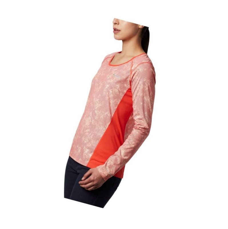 Bluza Columbia Solar Chill 2.0 Long Sleeve Damskie Czerwone | 95YDNHCRJ