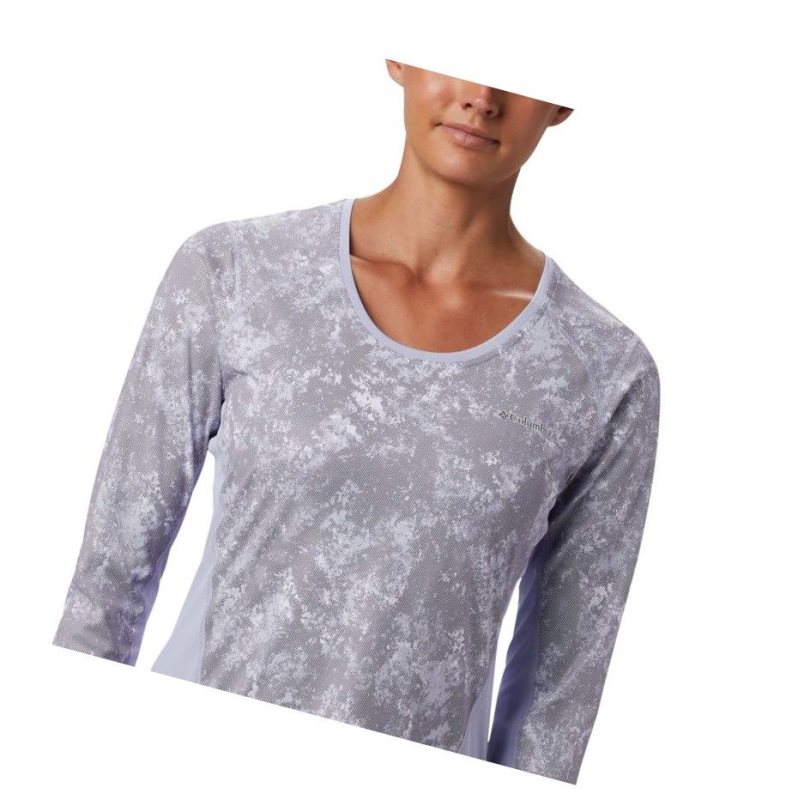 Bluza Columbia Solar Chill 2.0 Long Sleeve Damskie Fioletowe | 45GTHSDRU