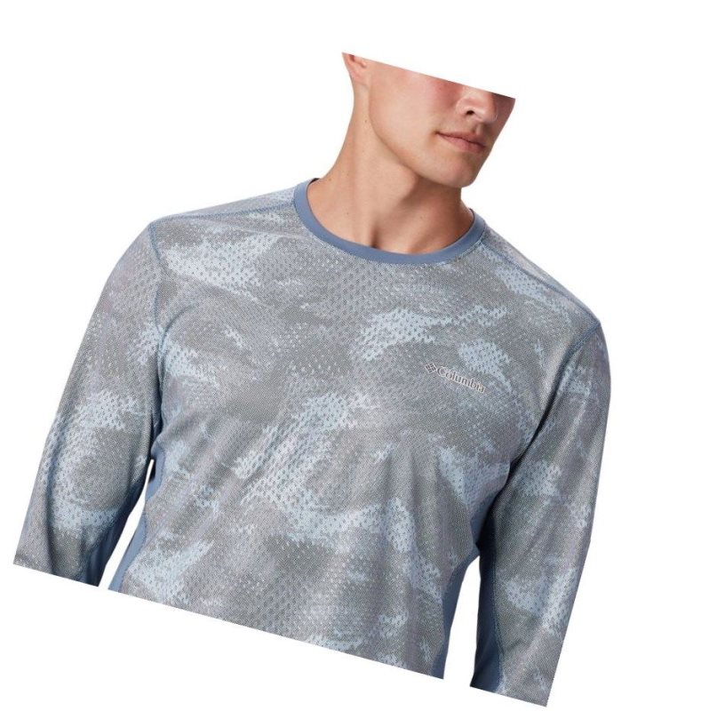 Bluza Columbia Solar Chill 2.0 Long Sleeve Męskie Niebieskie | 25TSFUHPI