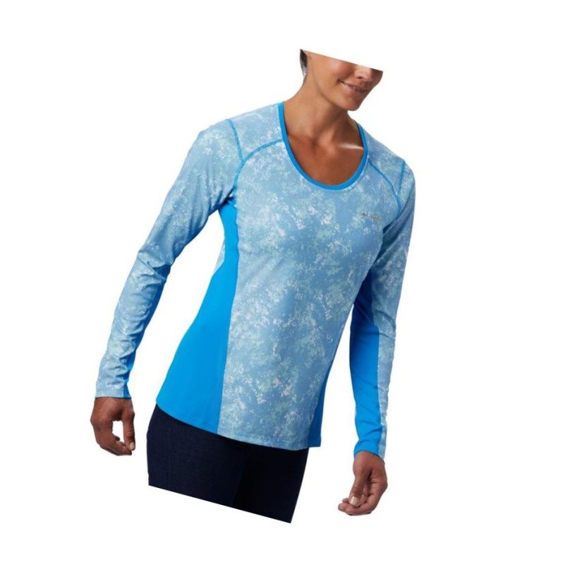 Bluza Columbia Solar Chill 2.0 Long Sleeve Damskie Niebieskie | 90ENAGQHZ