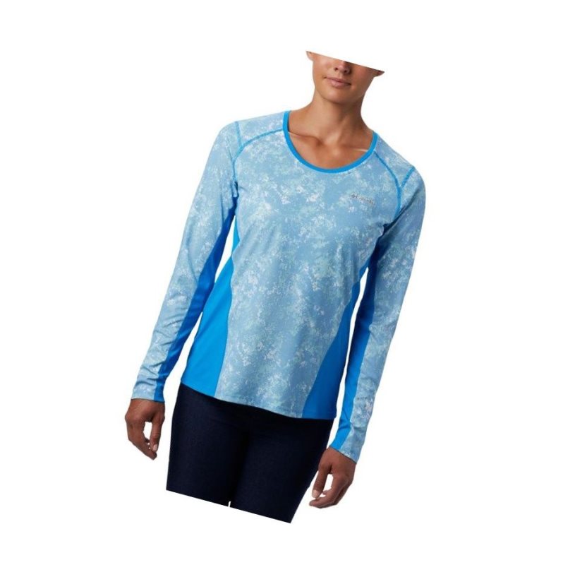 Bluza Columbia Solar Chill 2.0 Long Sleeve Damskie Niebieskie | 90ENAGQHZ