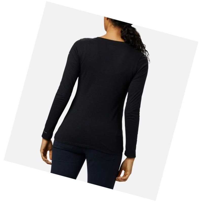 Bluza Columbia Solar Shield Long Sleeve Damskie Czarne | 78GBYDLQT