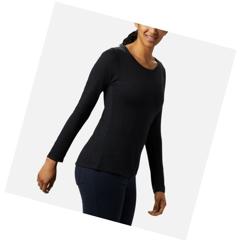 Bluza Columbia Solar Shield Long Sleeve Damskie Czarne | 78GBYDLQT