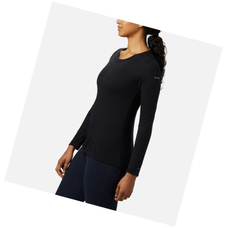 Bluza Columbia Solar Shield Long Sleeve Damskie Czarne | 78GBYDLQT