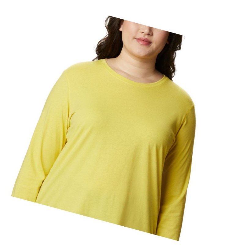 Bluza Columbia Solar Shield Long Sleeve Plus Size Damskie Żółte | 43SXZTEWI