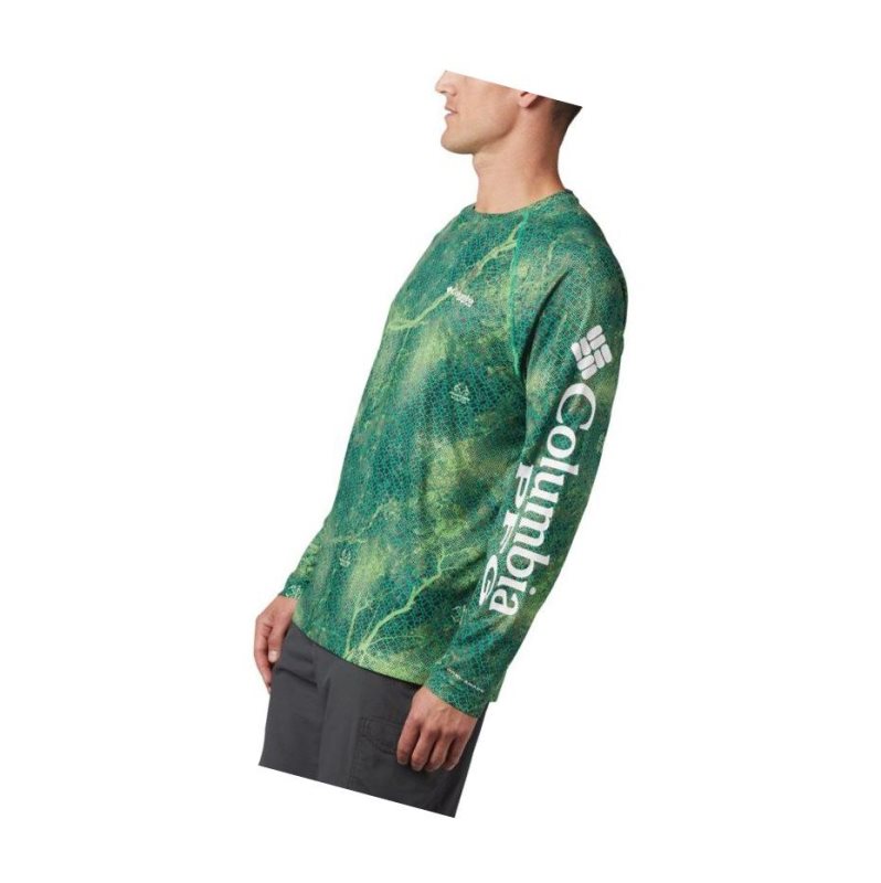 Bluza Columbia Super Terminal Tackle Long Sleeve Męskie Głęboka Zielone Brązowe | 69HLCPDUW