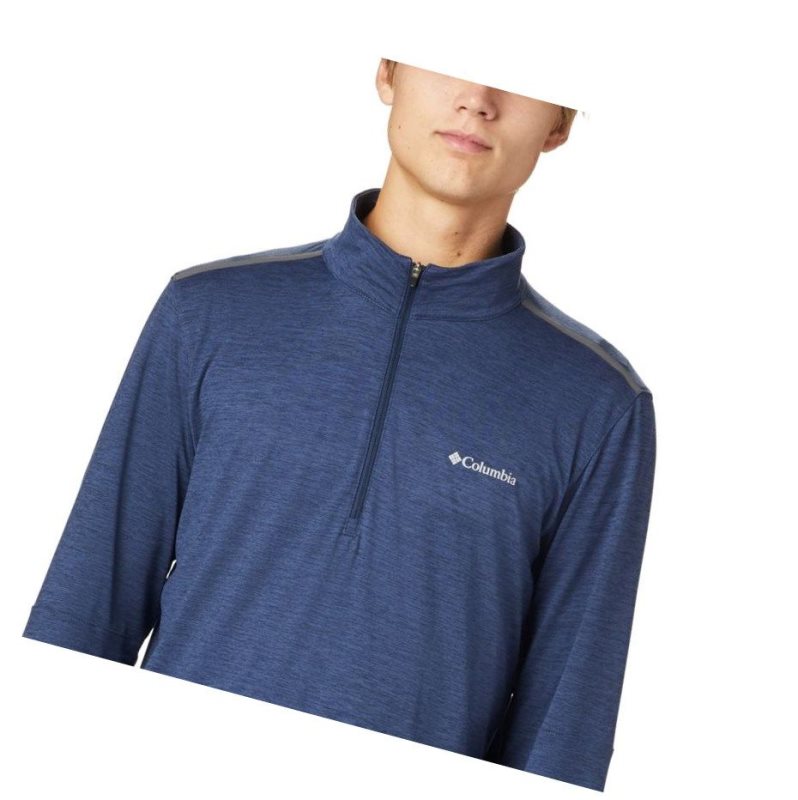 Bluza Columbia Tech Trail 1/4 Zip Męskie Granatowe | 16WQMKCVG