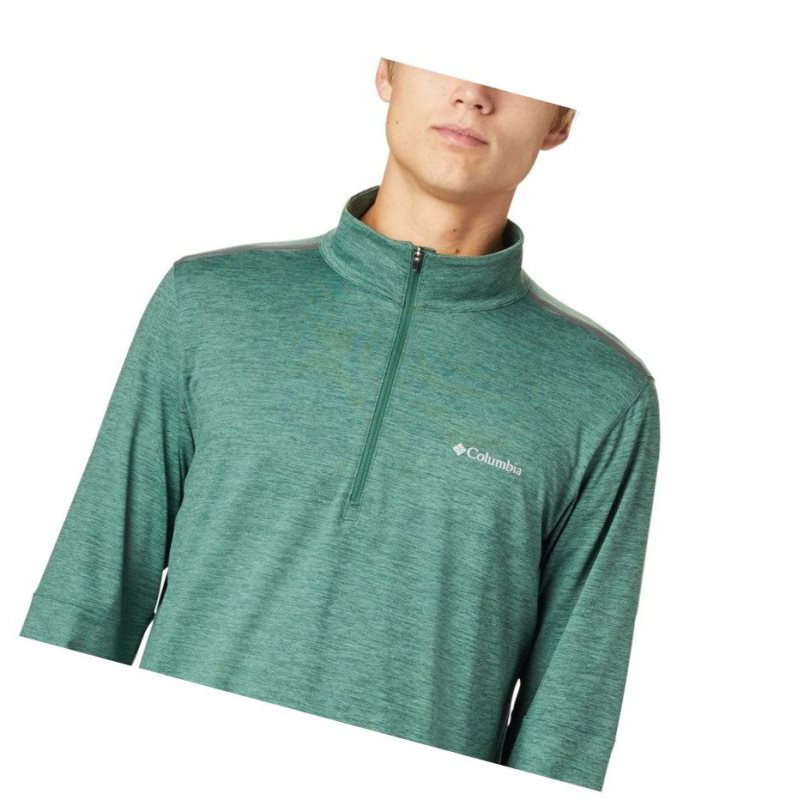 Bluza Columbia Tech Trail 1/4 Zip Męskie Zielone | 20NUCPYWT