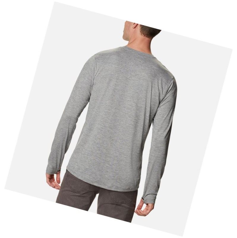 Bluza Columbia Tech Trail Long Sleeve Crew II Męskie Szare | 83ESRWCXY