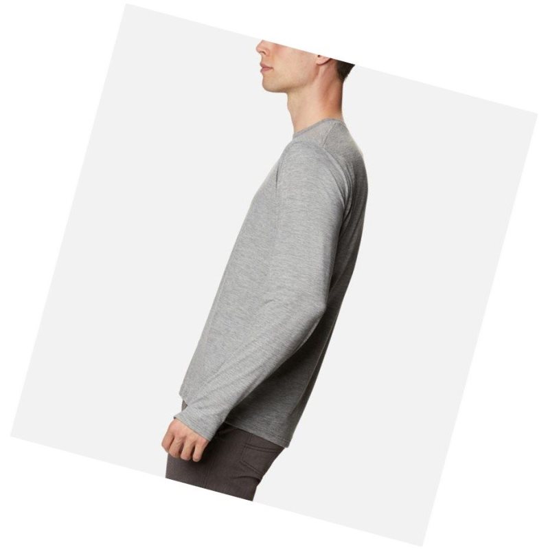 Bluza Columbia Tech Trail Long Sleeve Crew II Męskie Szare | 83ESRWCXY