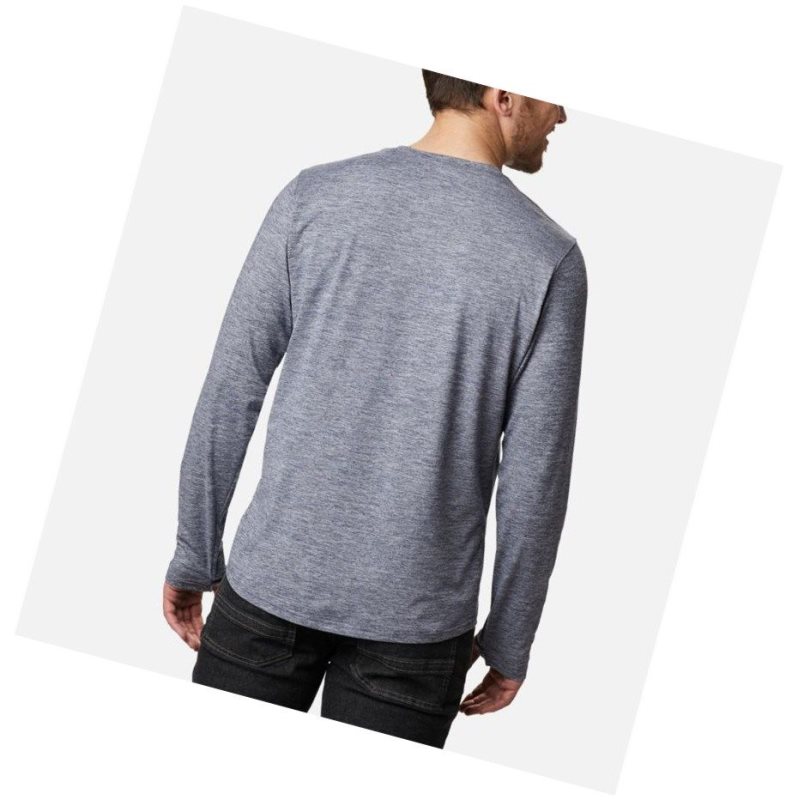 Bluza Columbia Tech Trail Long Sleeve Crew II Męskie Granatowe | 59NHRLTYU