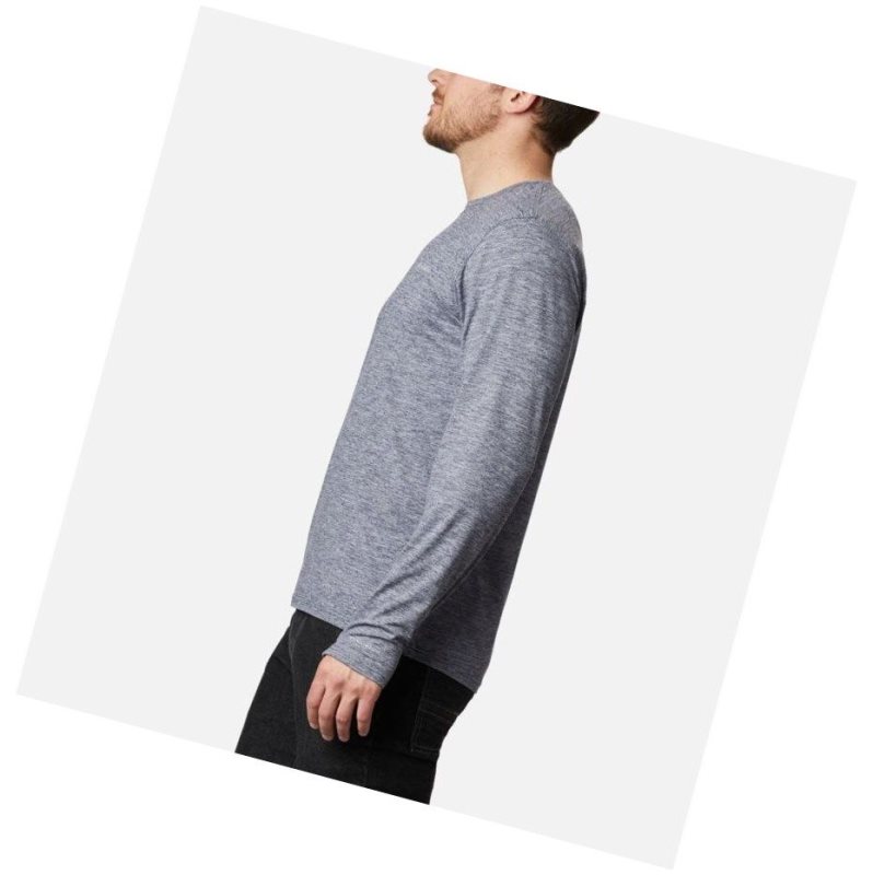 Bluza Columbia Tech Trail Long Sleeve Crew II Męskie Granatowe | 59NHRLTYU