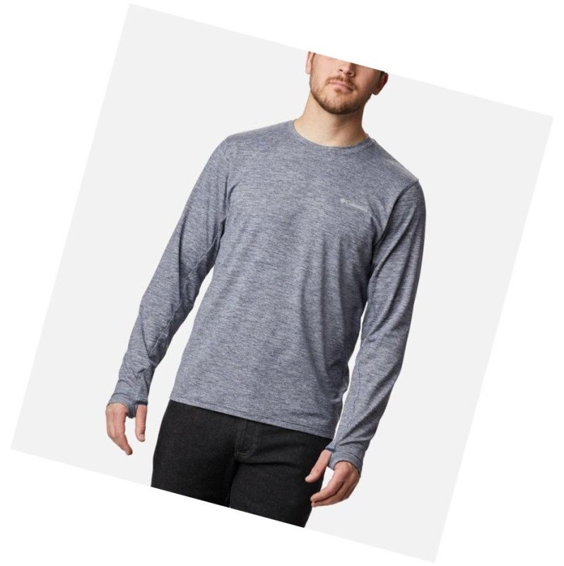 Bluza Columbia Tech Trail Long Sleeve Crew II Męskie Granatowe | 59NHRLTYU