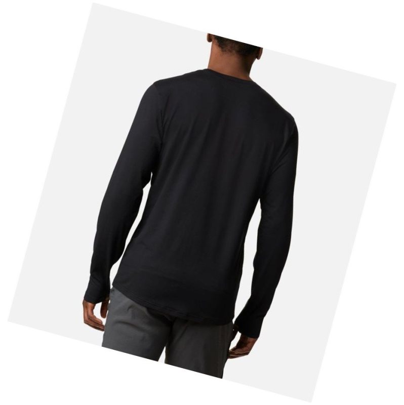 Bluza Columbia Tech Trail Long Sleeve Crew II Męskie Czarne | 56VLCRXPA