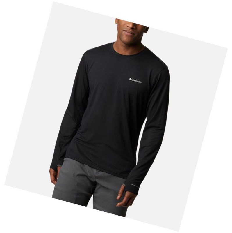 Bluza Columbia Tech Trail Long Sleeve Crew II Męskie Czarne | 56VLCRXPA