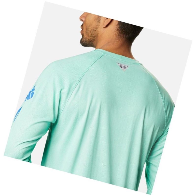 Bluza Columbia Terminal Deflector Long Sleeve Męskie Zielone Niebieskie | 82SKGXCAP