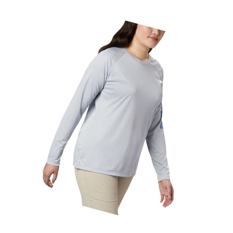 Bluza Columbia Tidal Heather Long Sleeve Damskie Szare Niebieskie | 78VEKRWAF