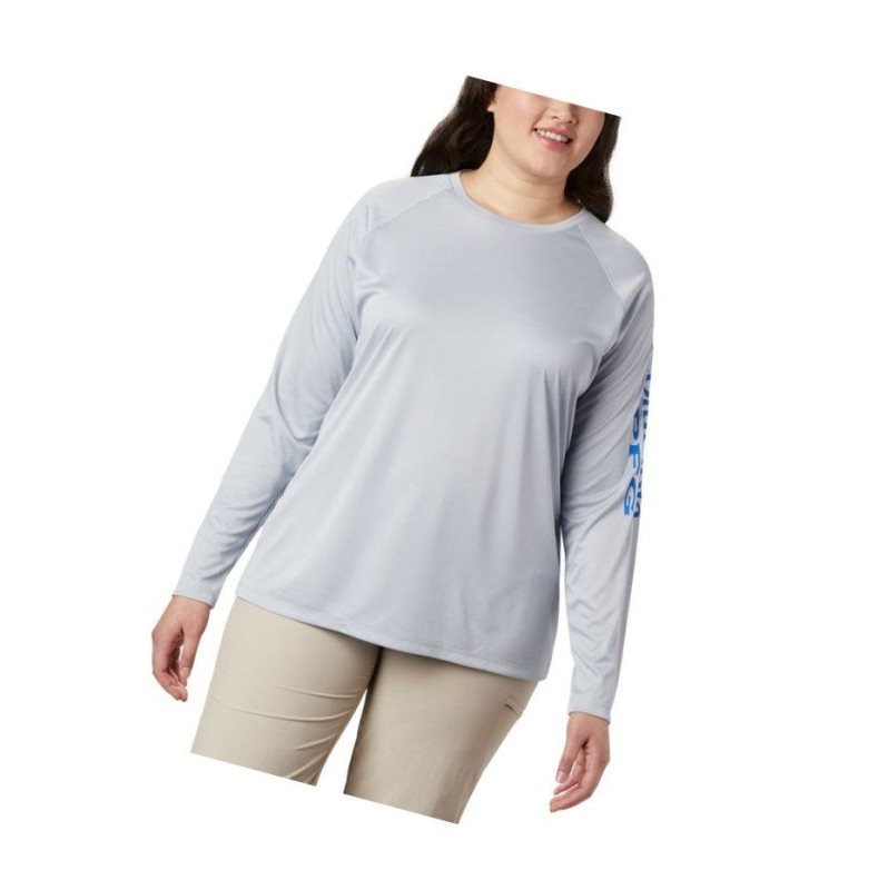 Bluza Columbia Tidal Heather Long Sleeve Damskie Szare Niebieskie | 78VEKRWAF