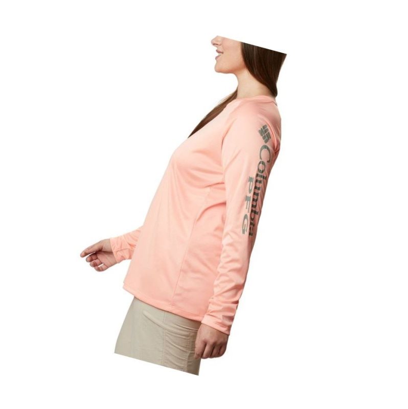 Bluza Columbia Tidal Heather Long Sleeve Damskie Różowe | 67OTBDRIF