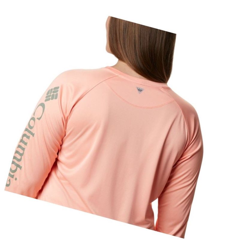 Bluza Columbia Tidal Heather Long Sleeve Damskie Różowe | 67OTBDRIF