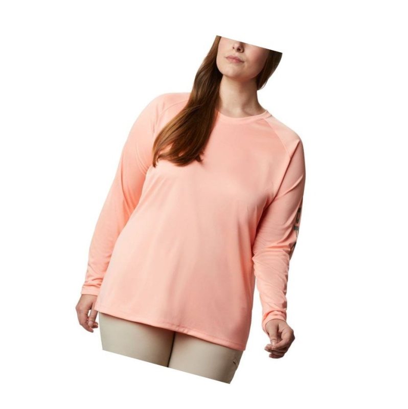 Bluza Columbia Tidal Heather Long Sleeve Damskie Różowe | 67OTBDRIF