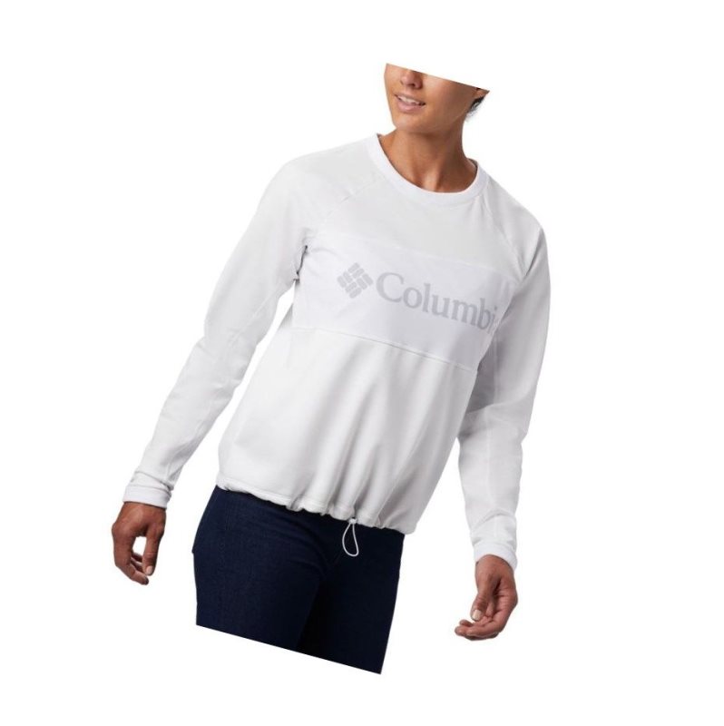 Bluza Columbia Windgates Fleece Crew Damskie Białe | 76RIFMZAD